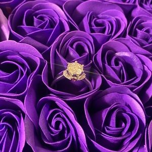 Diamond&Ruby Crown Ring